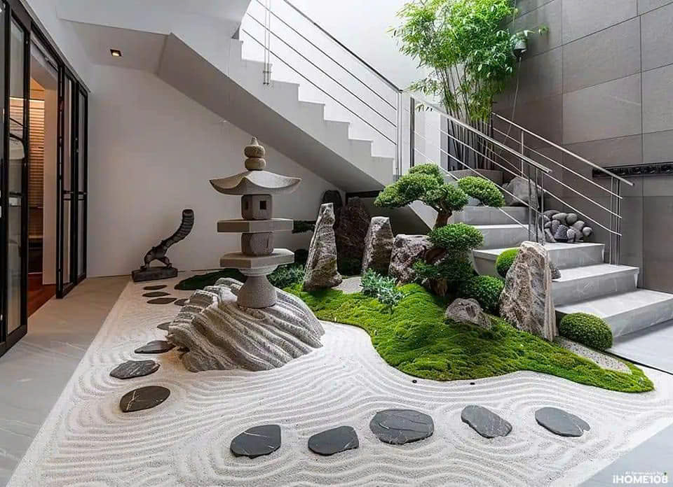 mẫu tiểu cảnh giếng trời trong nhà đẹp 